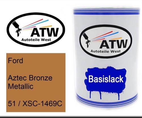 Ford, Aztec Bronze Metallic, 51 / XSC-1469C: 500ml Lackdose, von ATW Autoteile West.